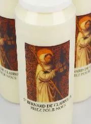 Set of 3 Sanctuary Candles Saint Bernard of Clairvaux - 17.5cm