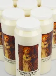 Set of 10 Sanctuary Candles Saint Bernard of Clairvaux - 17.5cm