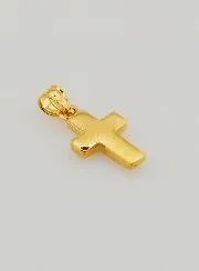 Cross Pendant 18k Gold Plated - Pink Enamel