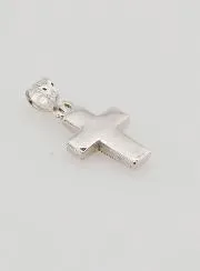 Cross Pendant 925 Silver - Pink Enamel