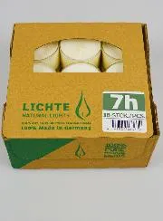 Pack of 18 Organic Tea Lights, 100% Natural - 7 Hours