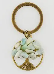 Keyring Tree of Life and Aventurine
