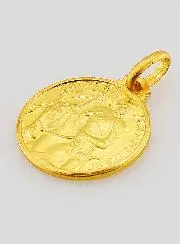 Gold Plated Medal Saint Joan of Arc - 16 mm