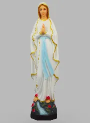 Religious Statue of Our Lady of Lourdes Painted– 40 cm