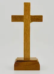 Wooden Standing Crucifix - 10cm
