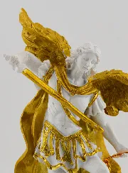 Religious Statue of Saint Michael the Archangel with Scales - 14cm