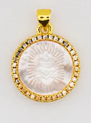 Golden Medal with Mother-of-Pearl Ex-Voto 22mm