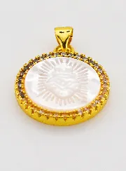Golden Medal with Mother-of-Pearl Ex-Voto 22mm