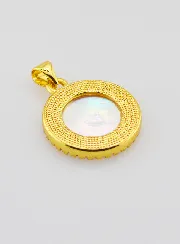 Mother-of-Pearl Pendant Cross of Saint Benedict - 22mm