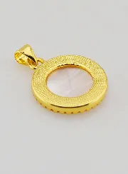 Golden Medal Saint Michael in Mother-of-Pearl - 22mm