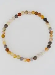 Feather Agate Stone Bracelet - 4mm