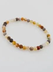 Feather Agate Stone Bracelet - 4mm