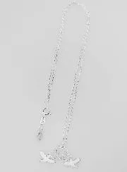 Religious Necklace Doves and Hearts - 925 Silver