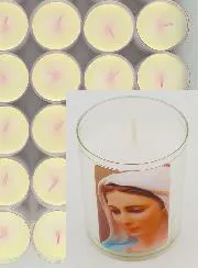 Set of 10 Votive Candles Our Lady of Medjugorje