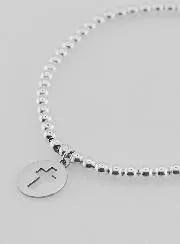 Ball Bracelet Openwork Cross - 925 Silver