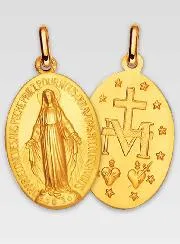Miraculous Medal 17mm - 9 Carat Gold