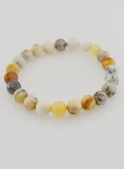 Dendritic Opal Gemstone Bracelet - 8 mm