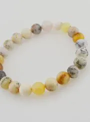 Dendritic Opal Gemstone Bracelet - 8 mm