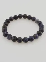 Cordierite Iolite Gemstone Bracelet - 8 mm