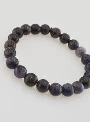 Cordierite Iolite Gemstone Bracelet - 8 mm