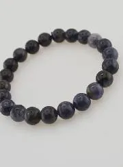 Cordierite Iolite Gemstone Bracelet - 8 mm
