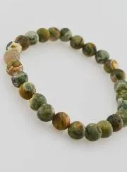 Rhyolite Gemstone Bracelet - 8 mm