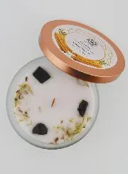 Aromatherapy Scented Candle - Sandalwood and Tourmaline 256g