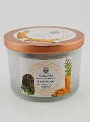 Aromatherapy Scented Candle - Sandalwood and Tourmaline 256g