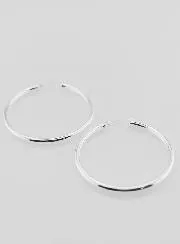 Creole Earrings in 925 Sterling Silver - 40mm