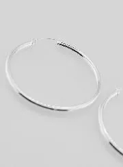 Creole Earrings in 925 Sterling Silver - 40mm