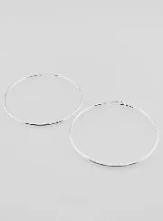 Creole Earrings in 925 Sterling Silver - 50mm