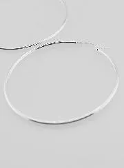 Creole Earrings in 925 Sterling Silver - 50mm