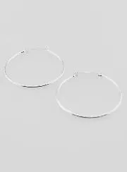 Creole Earrings in 925 Sterling Silver - 30mm