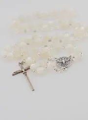 Confirmation Rosary Holy Spirit - White