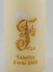 Confirmation Keepsake Candle Holy Spirit - Gold