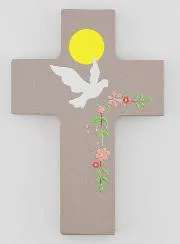 Wooden Cross Confirmation Remembrance - Holy Spirit