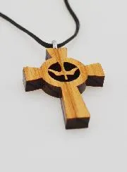 Confirmation Cross Pendant Wood - Holy Spirit