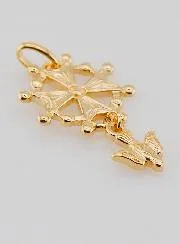 Confirmation Cross Pendant Holy Spirit - Gold Plated