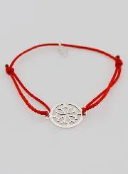 Silver and Cord Bracelet - Occitan Cross