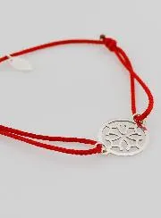 Silver and Cord Bracelet - Occitan Cross