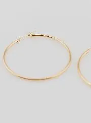 Gold-plated Creole Earrings - 40mm