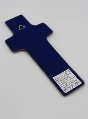 Baptismal Cross for Girl with Prayer in Lebanese Enamels