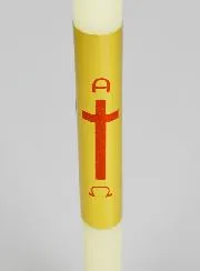 Christening Candle Ivory and Gold - 50cm