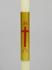 Christening Candle Ivory and Gold - 50cm