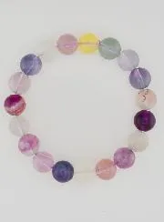 Gemstone Bracelet with Multicoloured Fluorite AA - 10mm