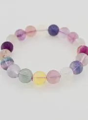 Gemstone Bracelet with Multicoloured Fluorite AA - 10mm
