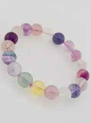 Gemstone Bracelet with Multicoloured Fluorite AA - 10mm