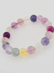 Gemstone Bracelet with Multicoloured Fluorite AA - 10mm