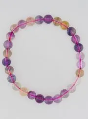 Gemstone Bracelet with Multicoloured Fluorite AA - 6mm