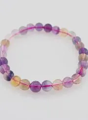 Gemstone Bracelet with Multicoloured Fluorite AA - 6mm